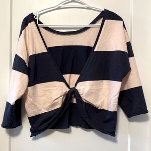 Striped Open Back Shirt